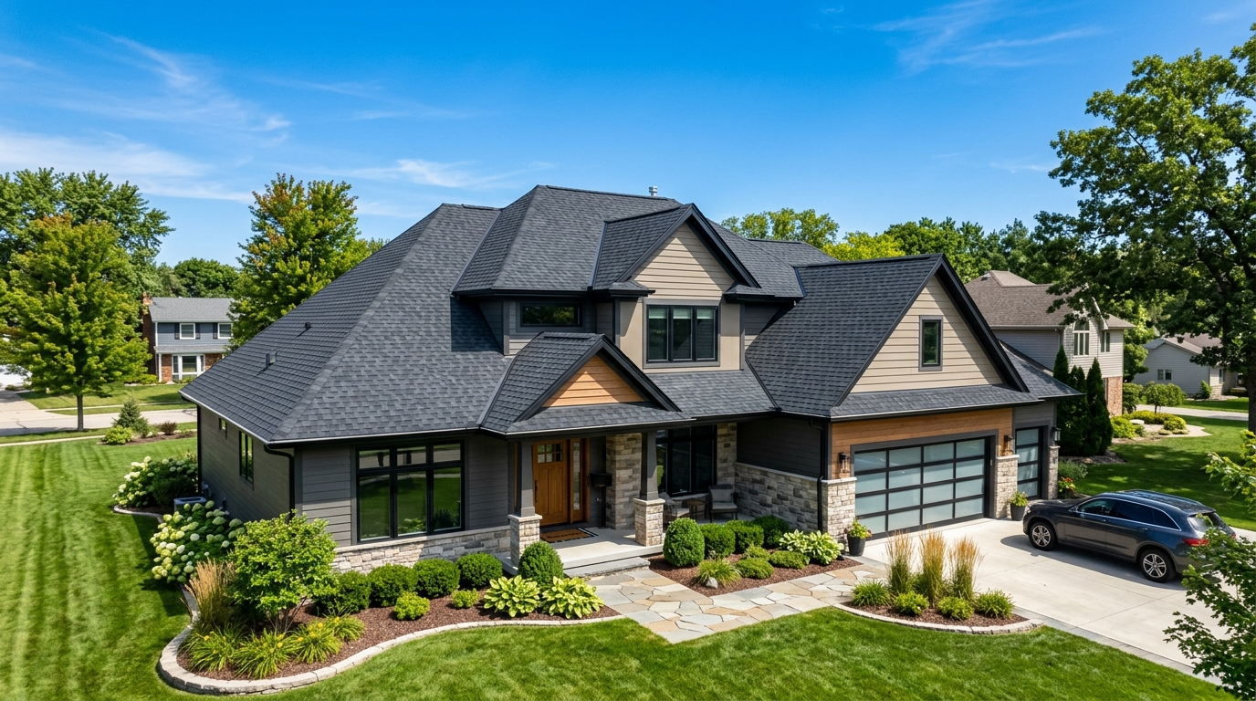 Quality residential roofing installation in Ballwin, Missouri by Rhabdornis Allman Roofing Sanford